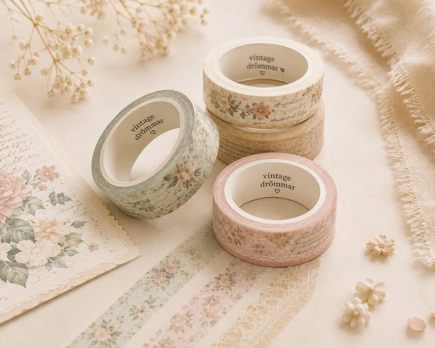 Washi tejp – Vintage drömmar